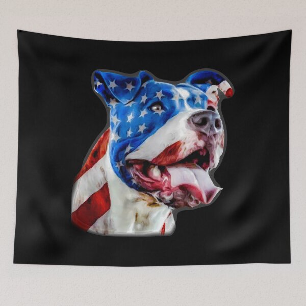 Item preview, American Pitbull Flag  	 designed and sold by yhjyoseer69.