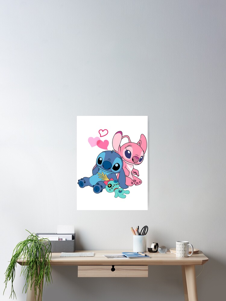 Stitch And Lilo Stitch Angel Love Poster