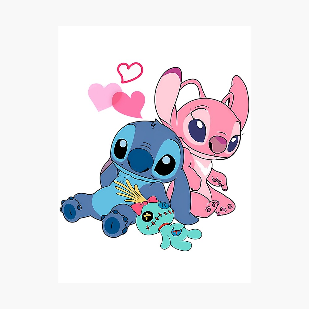 Stitch And Lilo Stitch Angel Love Poster