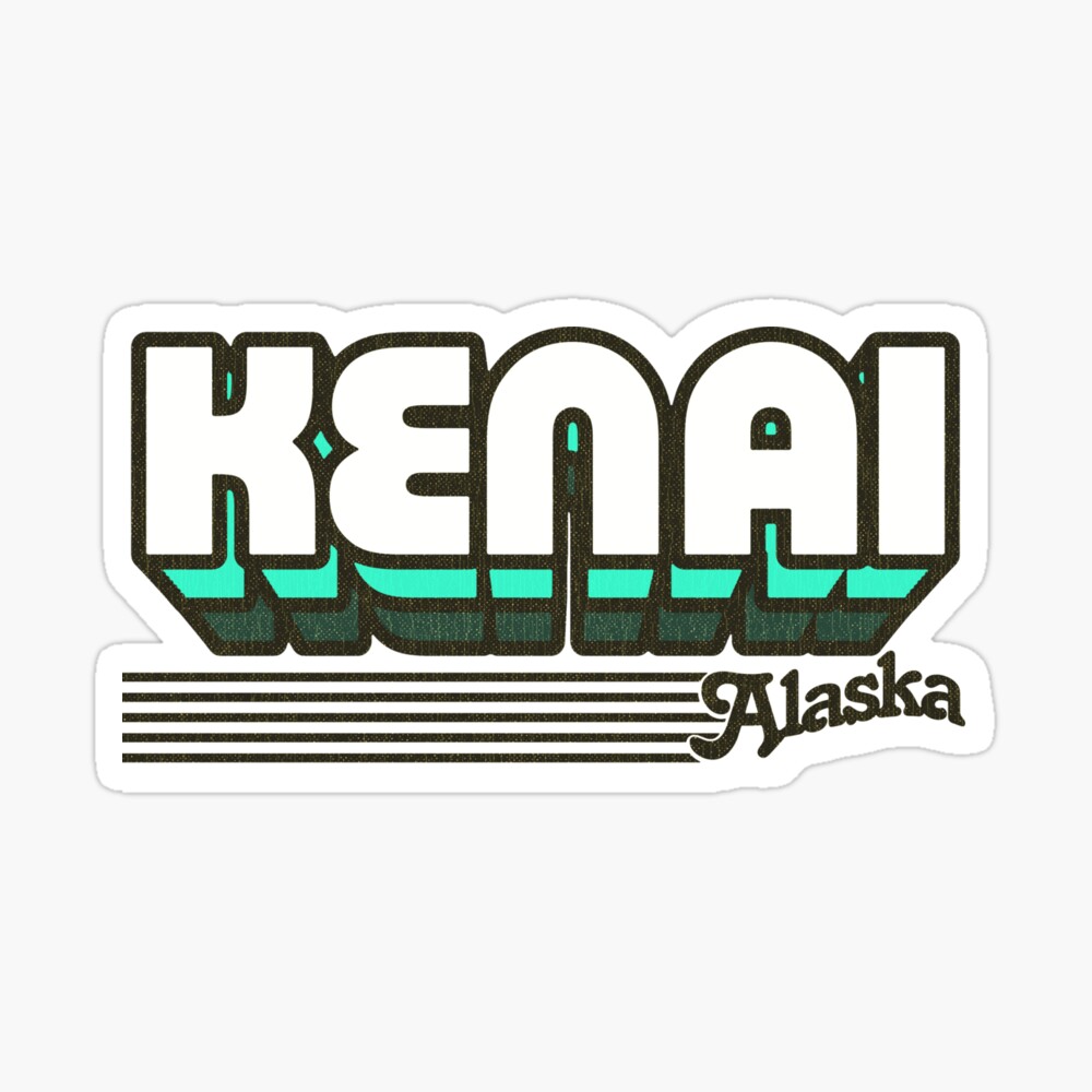 Kenai, Alaska | Retro Stripes Sticker
