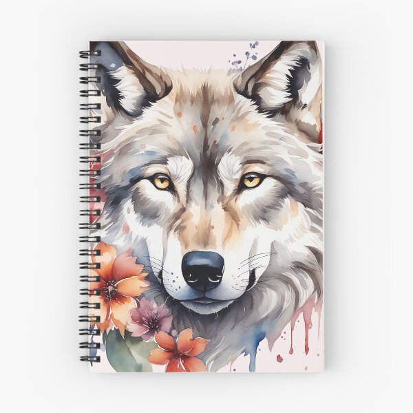 Item preview, wolf with flowers 6 designed and sold by SchokoGoth.