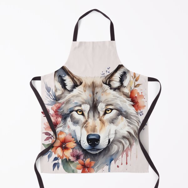 Item preview, wolf with flowers 6 designed and sold by SchokoGoth.