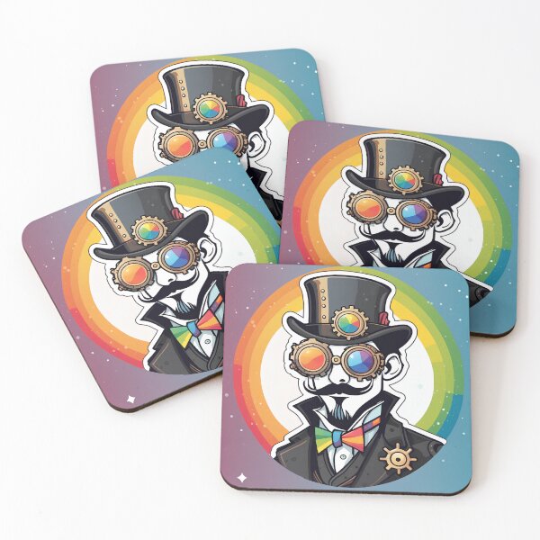 Item preview, Caballero steampunk arcoiris 2d designed and sold by Maths-4-Nerds.