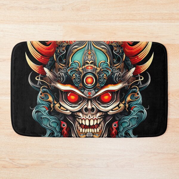 Item preview, Vintage Skull in Samurai Helmet Vector 7 designed and sold by eyestetix.