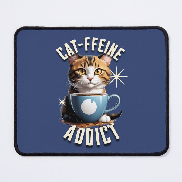 Item preview, Cat-ffeine Addict ☕ designed and sold by RuyaFab.