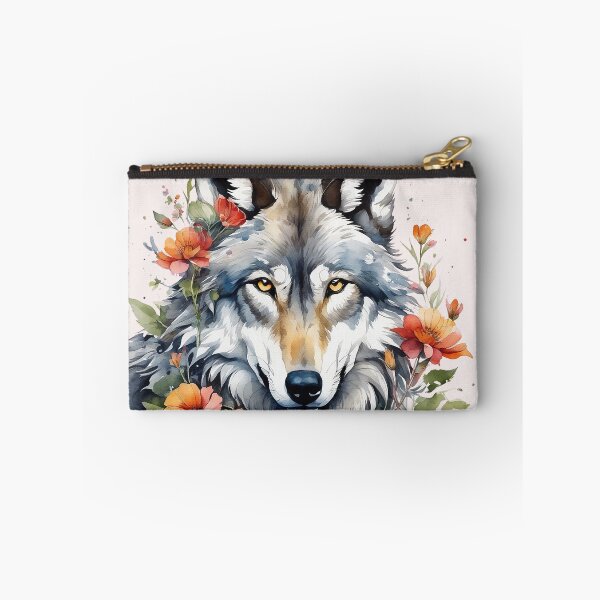 Item preview, wolf with flowers 7 designed and sold by SchokoGoth.
