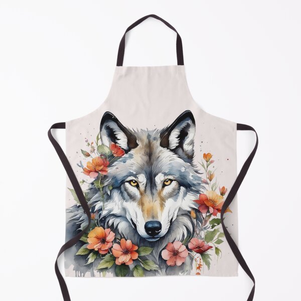 Item preview, wolf with flowers 7 designed and sold by SchokoGoth.