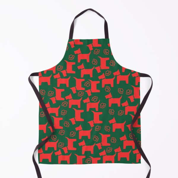 Item preview, Christmas Dog Paw Green Red Pattern designed and sold by EnigmaStitcher.