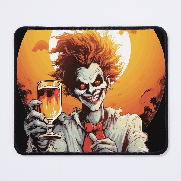 Item preview, Happy Halloween Creepy Clown Drinking Moon designed and sold by lpsubcult.