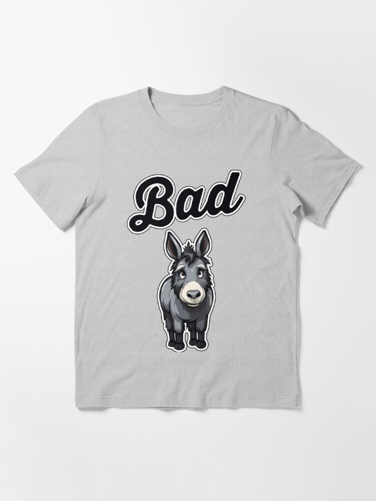 Bad Ass T-Shirt Funny Donkey Shirt, Cool Graphic Tees, Mens Womens