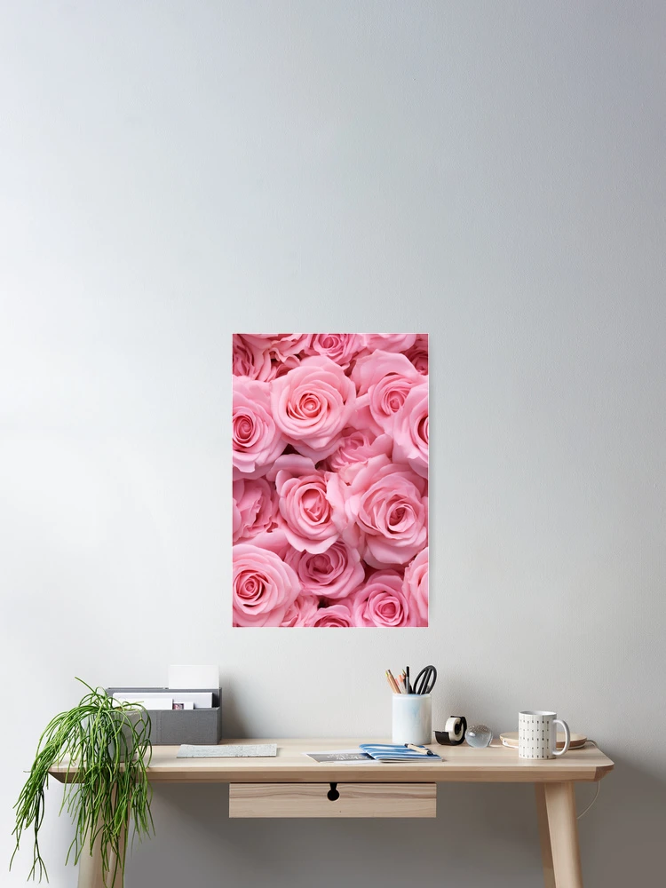 Thumbnail 2 of 3, Poster, Pink Roses designed and sold by allthis.