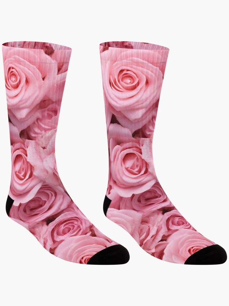 Thumbnail 3 of 5, Socks, Pink Roses designed and sold by allthis.