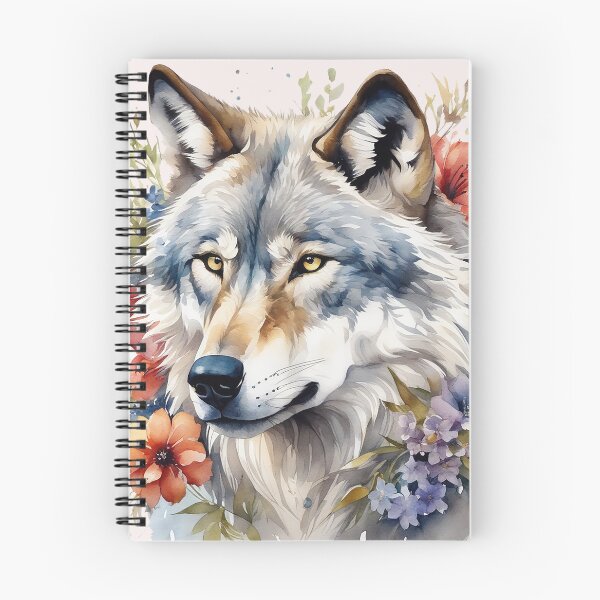 Item preview, wolf with flowers 8 designed and sold by SchokoGoth.