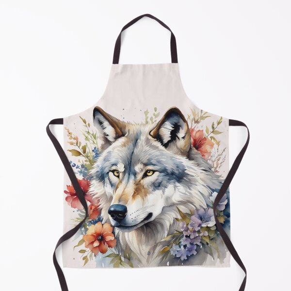 Item preview, wolf with flowers 8 designed and sold by SchokoGoth.