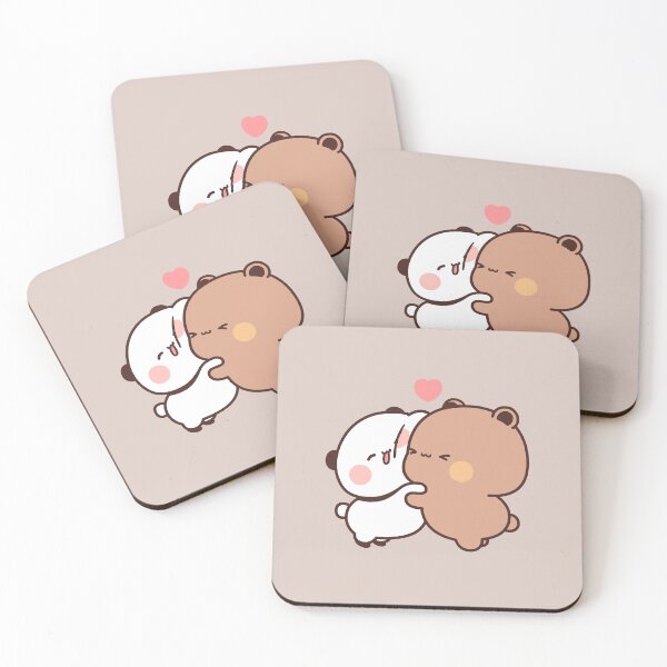 Item preview, Bubu and Dudu Hug | Bear Couple | Panda Yier | Bubu Brownie Bear Sticker designed and sold by valeriehsin.