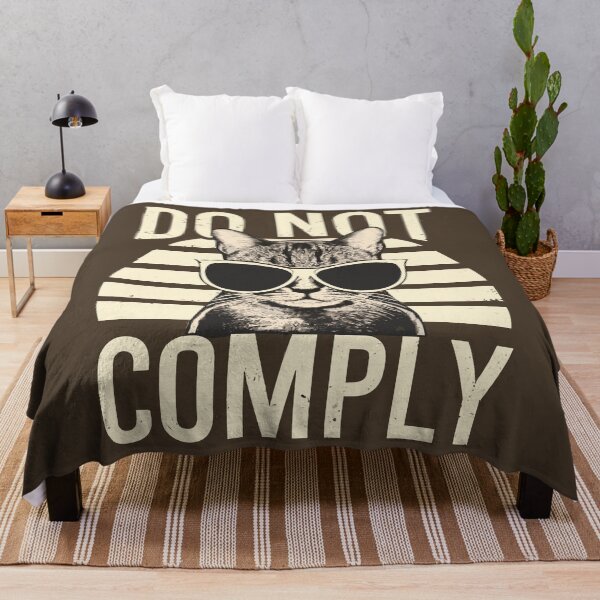 Item preview, Do Not Comply | cat with glasses designed and sold by Niktarka.
