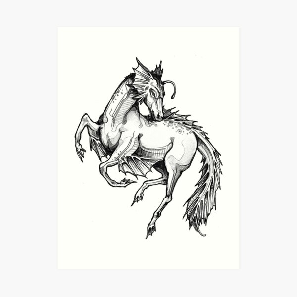Kelpie: white collection (From the Deeps) Art Print