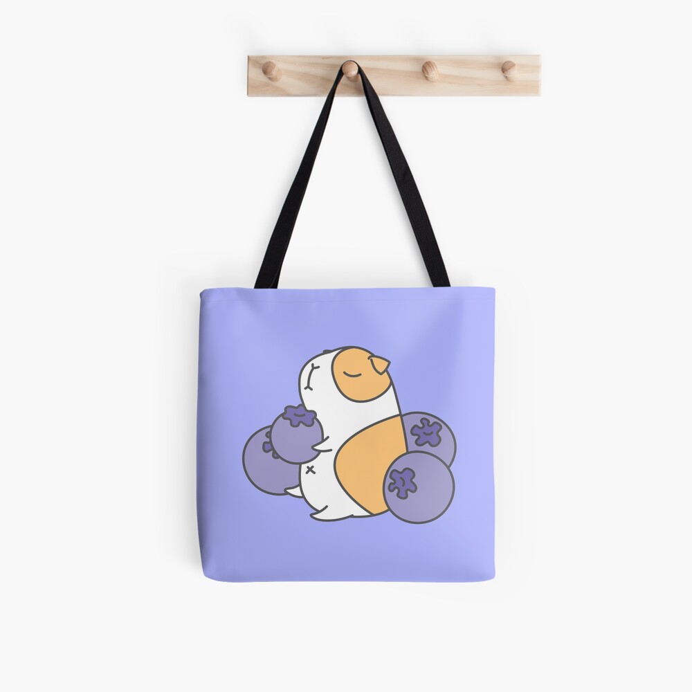 Guinea pig and blueberry Tote Bag