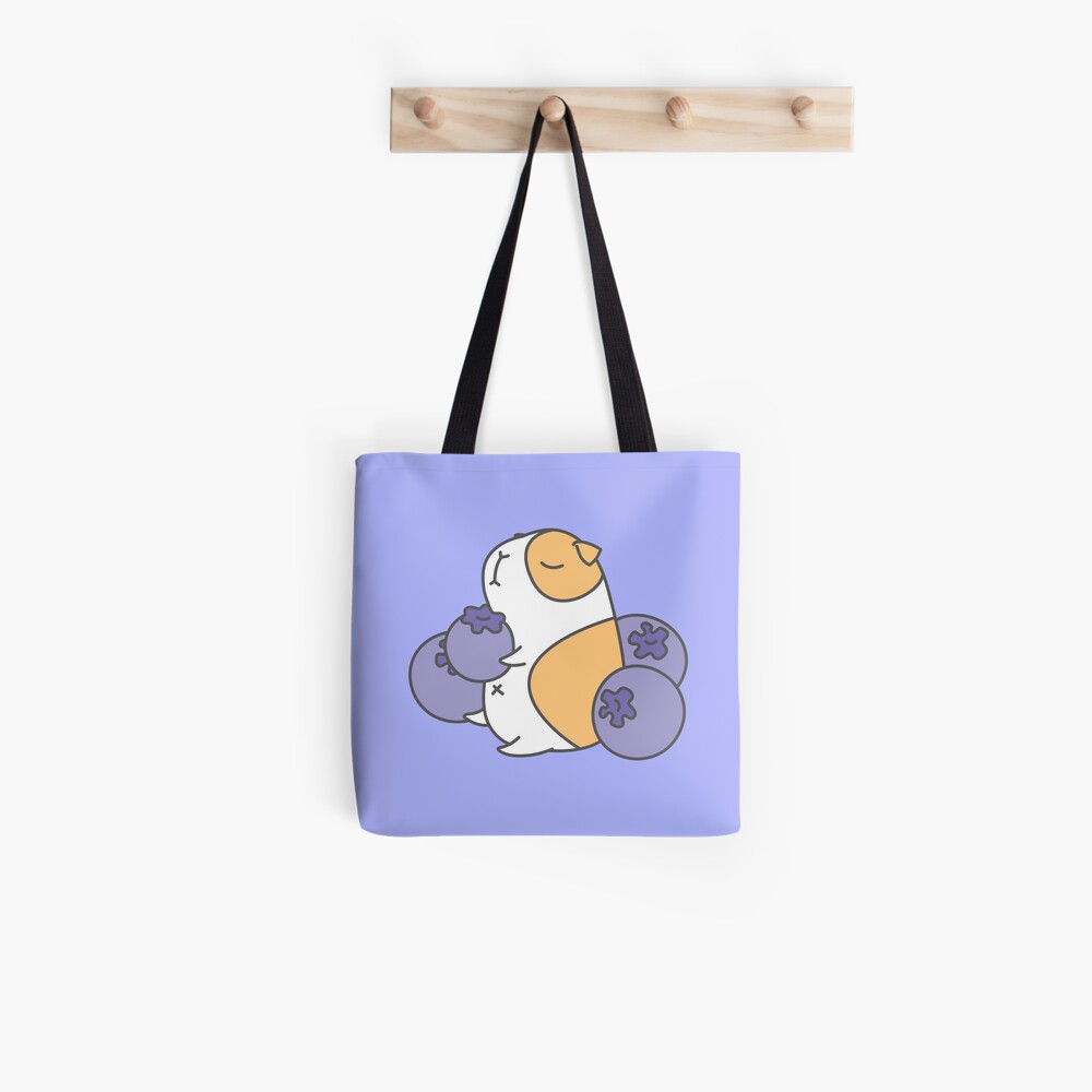 Guinea pig and blueberry Tote Bag