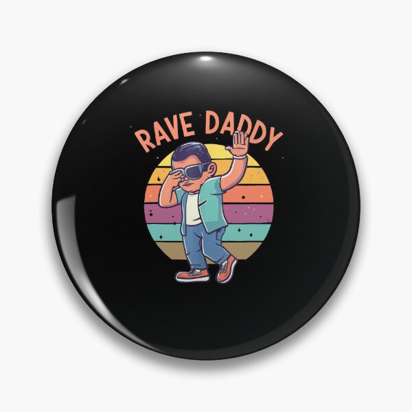 Item preview, Rave Daddy Retro Dad Dabbing in Vibrant Club designed and sold by MissRasheedHam.