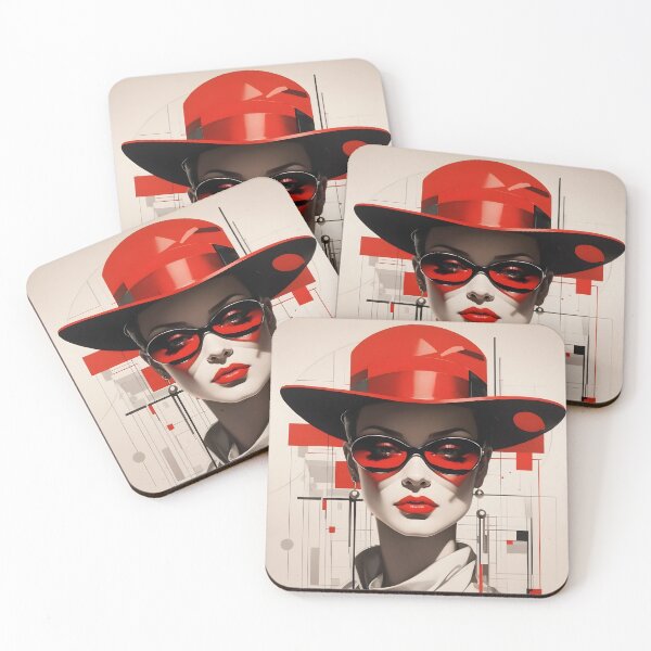 Item preview, Art: Elegant woman in Bauhaus style: art print, apparel, wall decor designed and sold by VonRauenfeld.