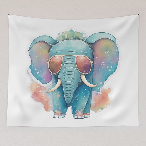 Item preview, Cool Elephant with his cool glasses. designed and sold by Natcharee.