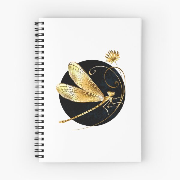 Item preview, Golden dragonfly in black circle designed and sold by Blackmoon9.