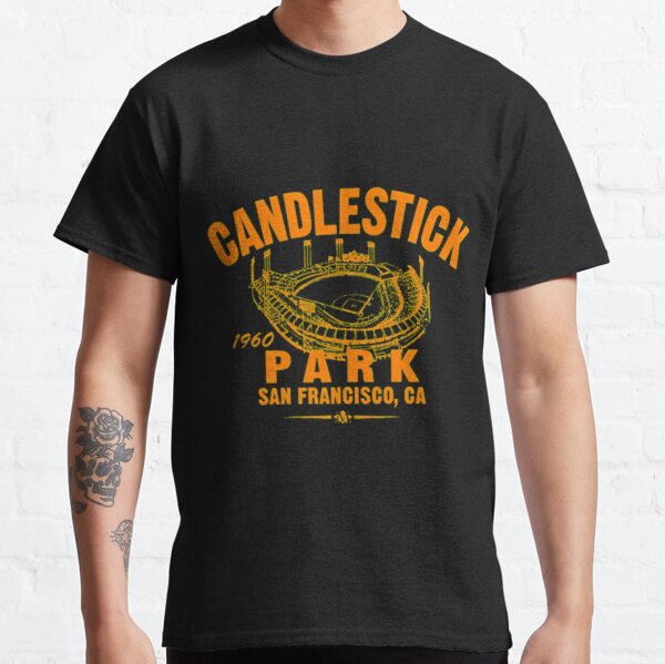 San Francisco Giants Candlestick Park T-Shirt from Homage. | Charcoal | Vintage Apparel from Homage.