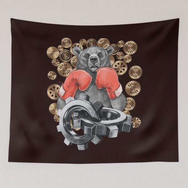 Item preview, Boxing Grizzly with gear Fanny Gift For  Boxer, mechanic, husband or friend designed and sold by DSoriaDesign.