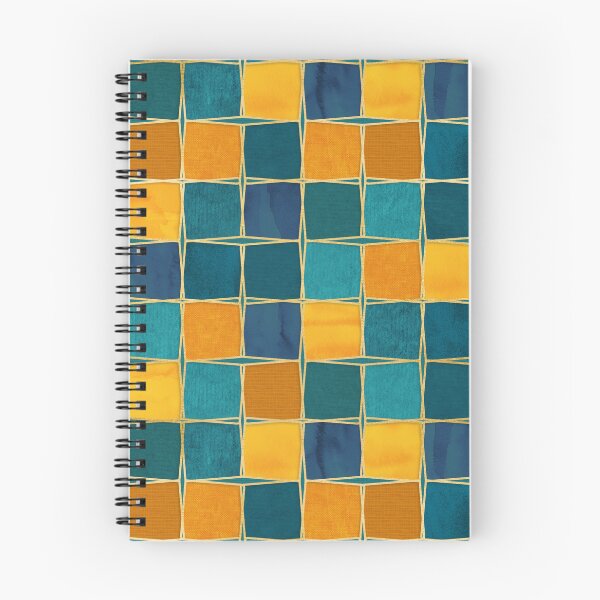 Item preview, Almost Squares Retro Tile Collage in Orange and Blue designed and sold by micklyn.