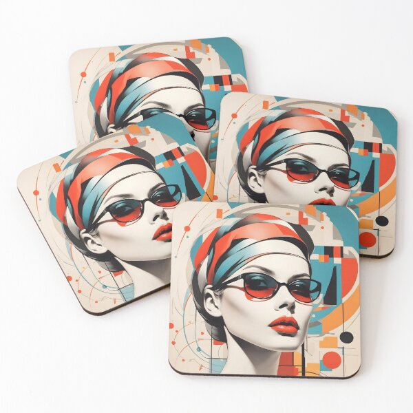 Item preview, Art: Beautiful Woman in Bauhaus Style: Art Print, Apparel, Wall Decor designed and sold by VonRauenfeld.