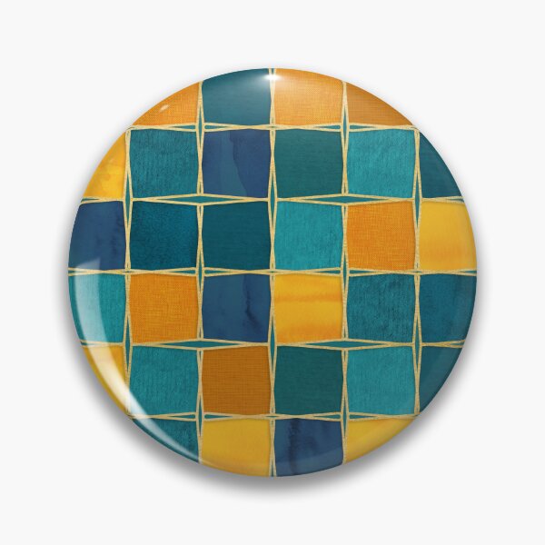 Item preview, Almost Squares Retro Tile Collage in Orange and Blue designed and sold by micklyn.