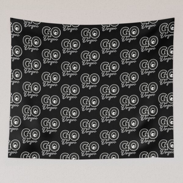 Item preview, Dragons Team Mascot School Spirit Game Night Dragon Skin Fan  designed and sold by smartrocket.