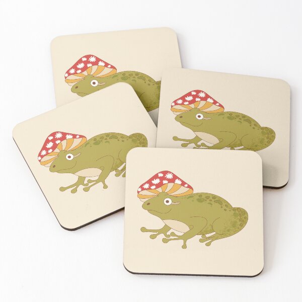 Item preview, Frog with mushroom. Cute toad. designed and sold by CoCoArt-Ua.