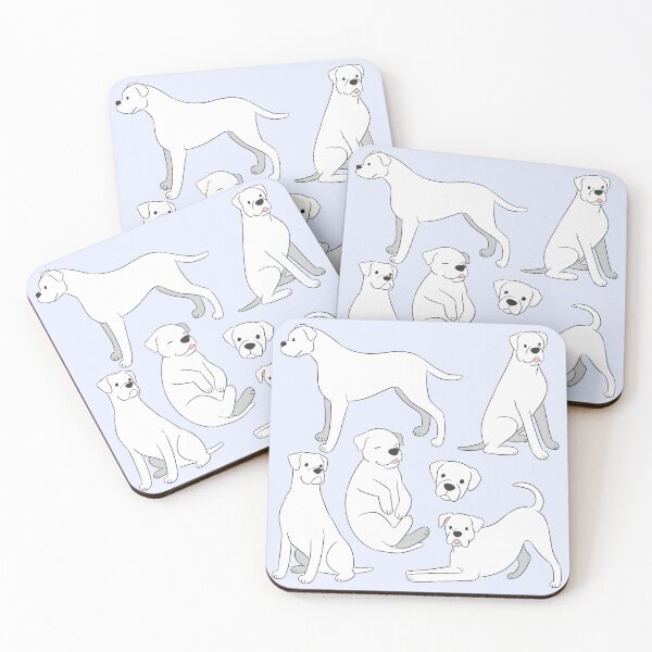 Item preview, Cute white boxer dog pattern  designed and sold by Yaragold.
