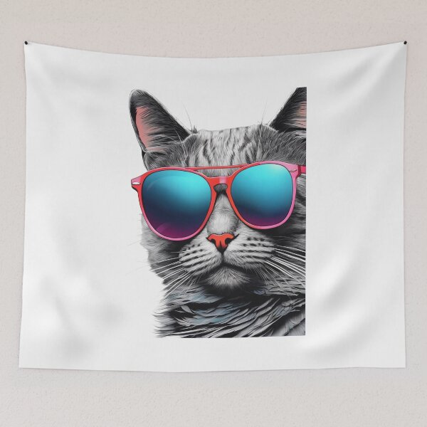 Item preview,  Sweet cat in sunglasses designed and sold by Greta Lobodzinska.