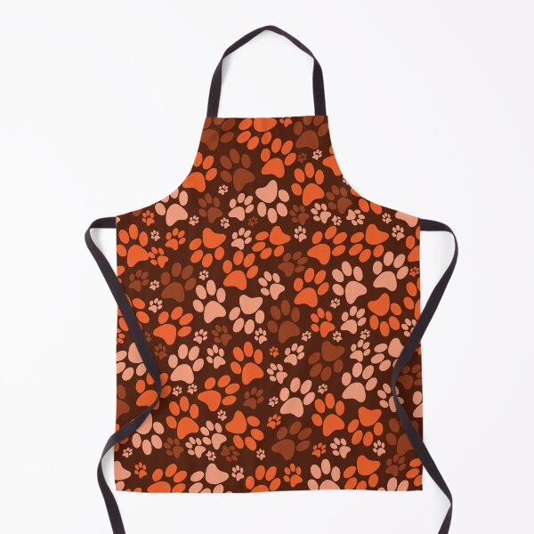 Item preview, dog footprints orange  designed and sold by ZiphGames.