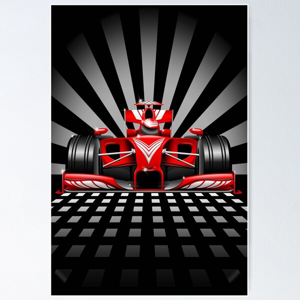 Formula 1 Red Race Car Poster