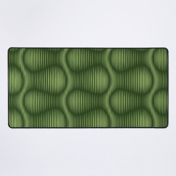 Bulbous Moiré - green Desk Mat