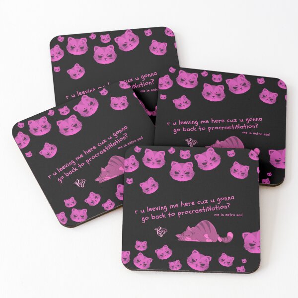 Item preview, Angry Cat (black and pink) designed and sold by ProsetoPrint.