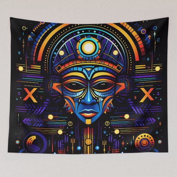 Item preview, "African-Futuristic Fusion" designed and sold by Art-Vortex-fr.