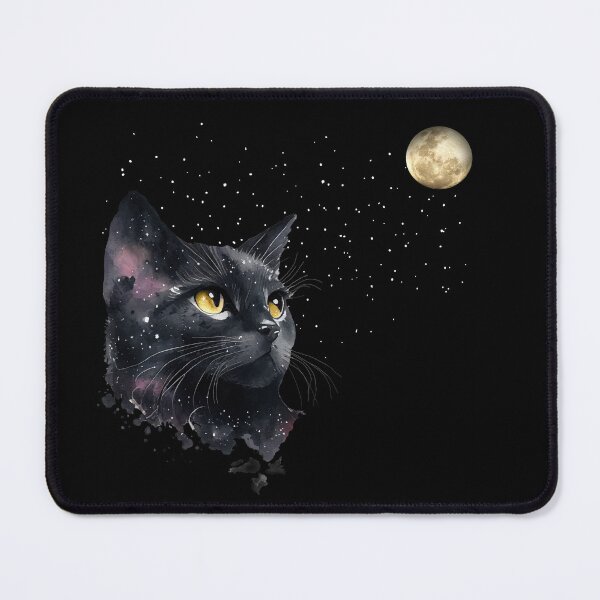 Item preview, CAT AND THE MOON, MYSTERIOUS BLACK CAT AND MOON designed and sold by Danicus666.