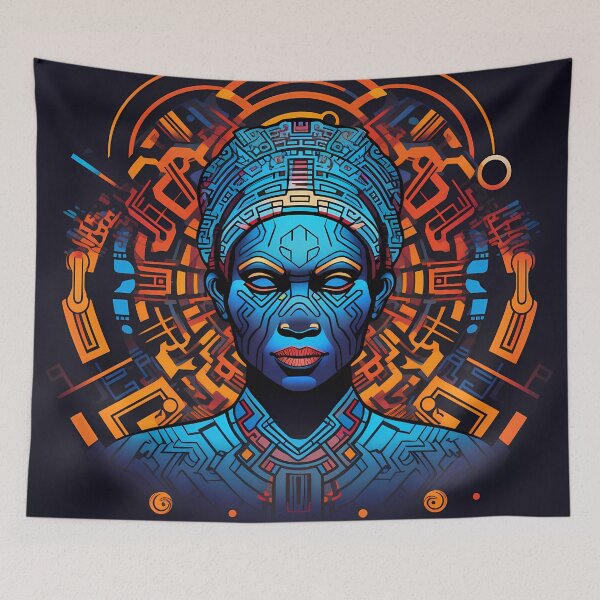 Item preview, "African-Futuristic Fusion" designed and sold by Art-Vortex-fr.