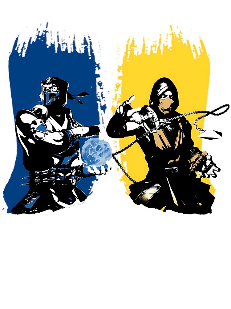 Mortal Kombat Ninjas Poster Original Art - Scorpion Sub-Zero Reptile Smoke  NEW