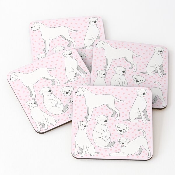 Item preview, Cute white boxer dog pattern  designed and sold by Yaragold.