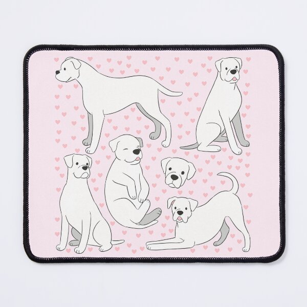 Item preview, Cute white boxer dog pattern designed and sold by Yaragold.