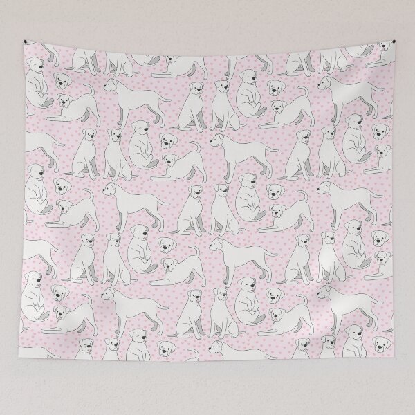 Item preview, Cute white boxer dog pattern  designed and sold by Yaragold.