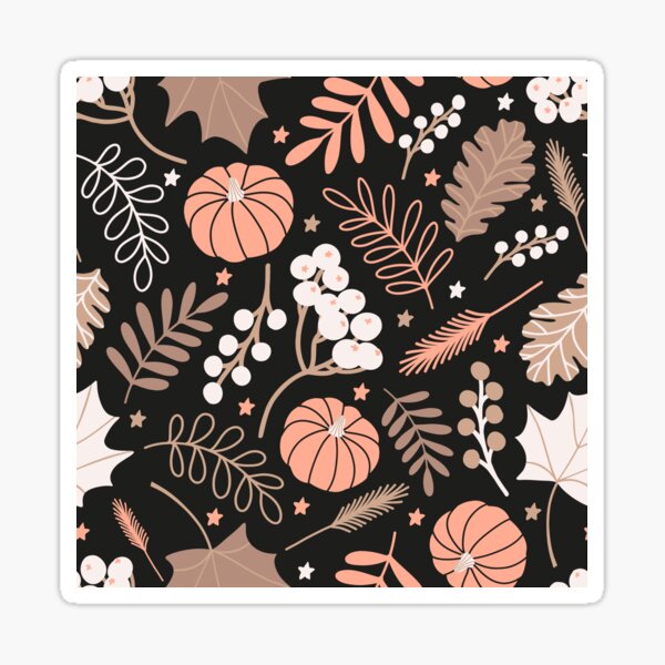 Item preview, Seasonal Autumn Botanical Pumpkin Nature Berries pattern designed and sold by Nicola-Rowe.