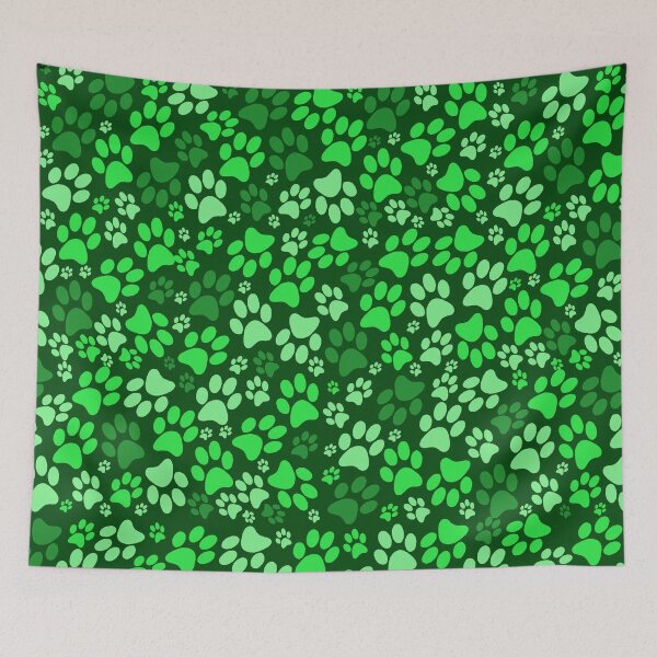 Item preview, dog footprints green designed and sold by ZiphGames.