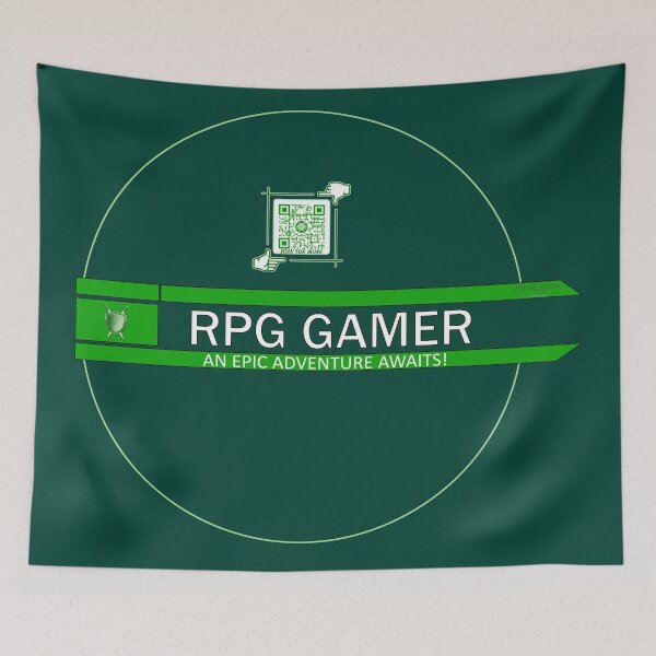 Item preview, RPG Gamer - An Epic Adventure Awaits! Gaming Logo V3 (Green/White) designed and sold by Visual Resolutions.